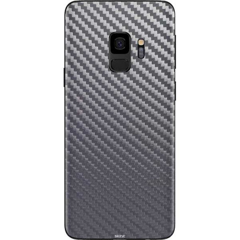 Silver Carbon Fiber Specialty Texture Material Galaxy S9 Skin